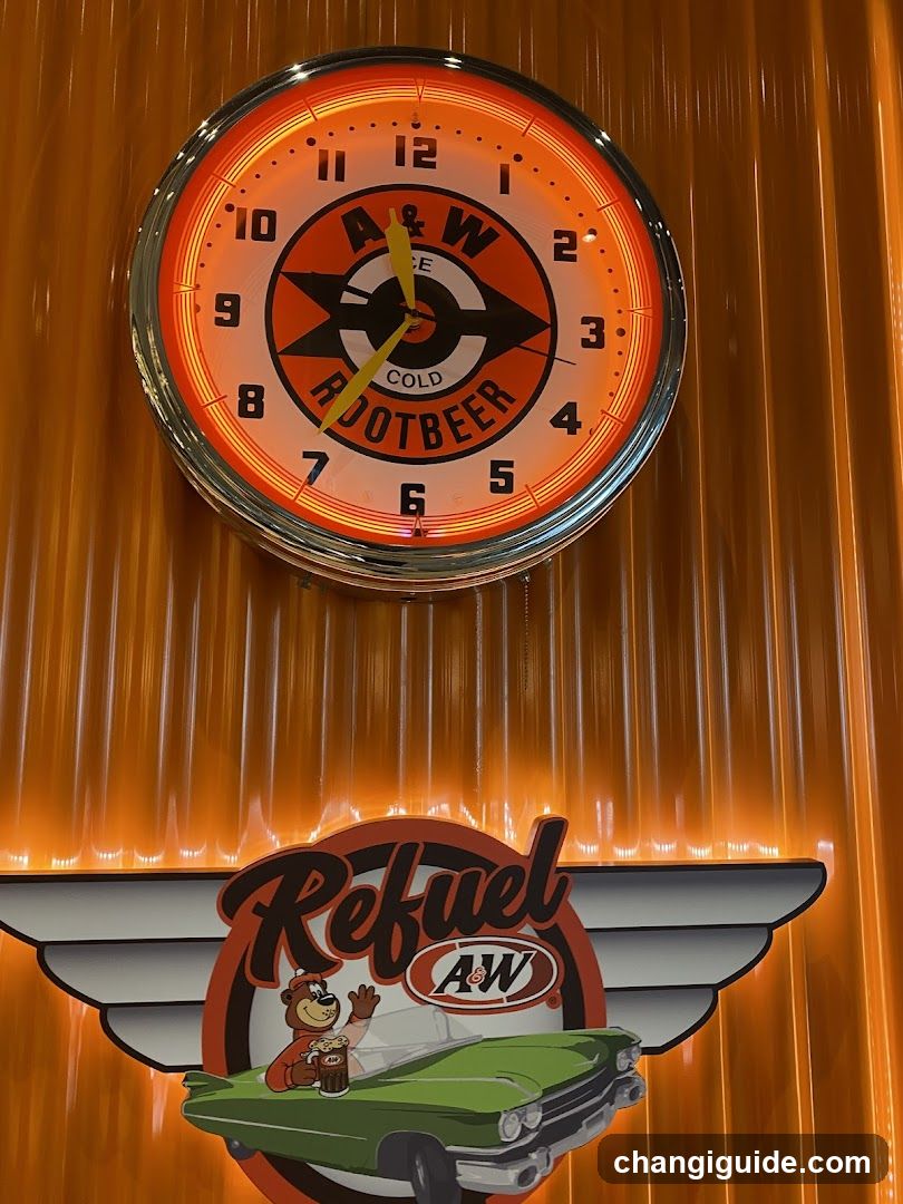 AW Clock and Refuel Sign