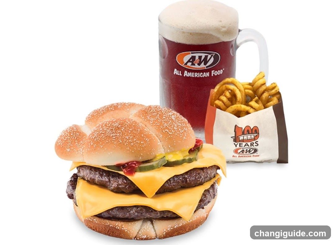 A&W Burger Meal
