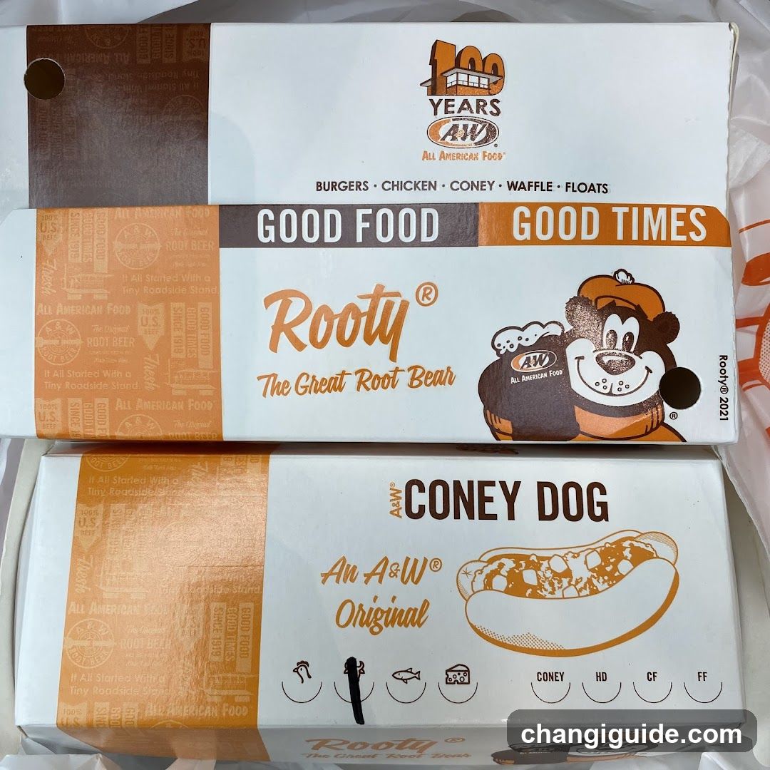A&W Rooty Boxed Food