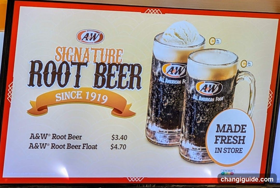 A&W Root Beer Menu Board