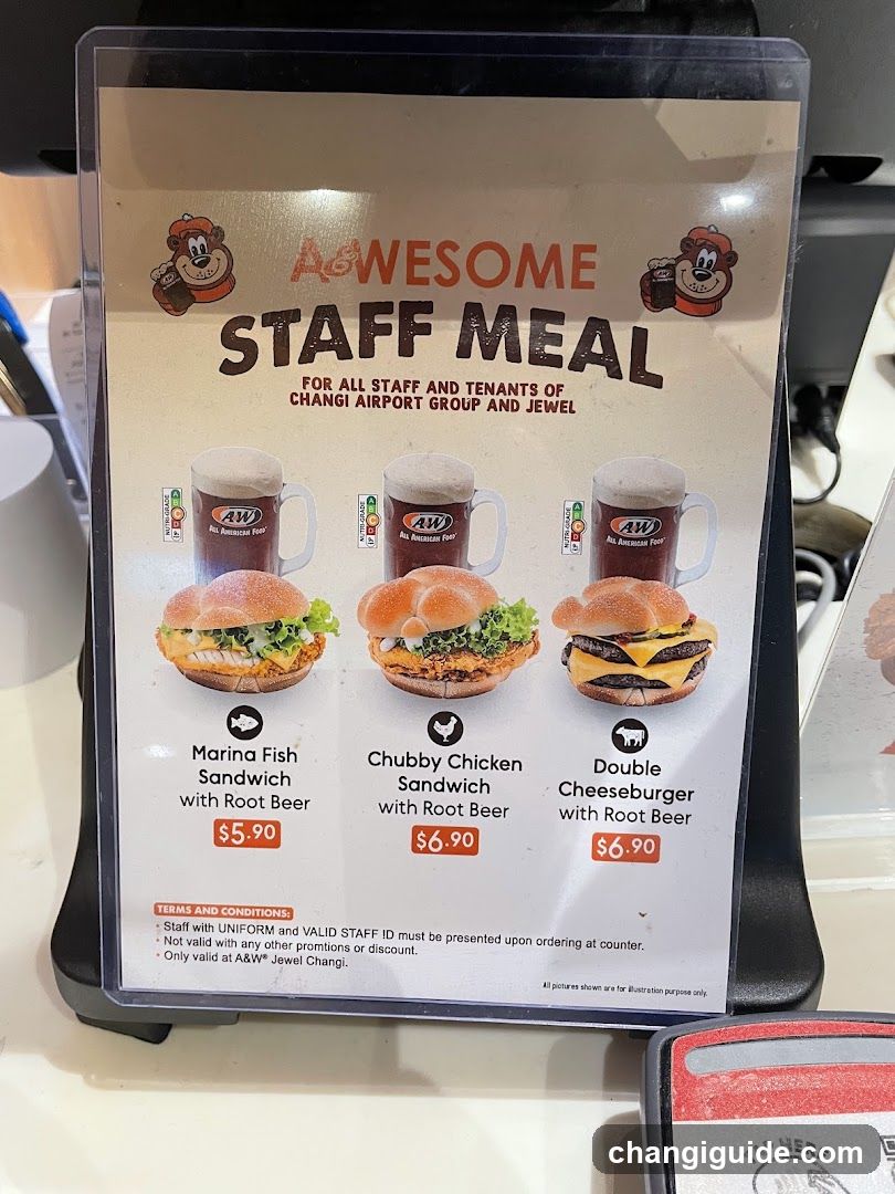 A&W Staff Meal Menu