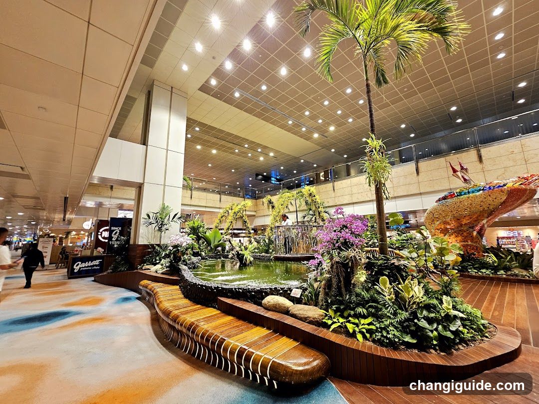 Indoor Garden Display with Fountain
