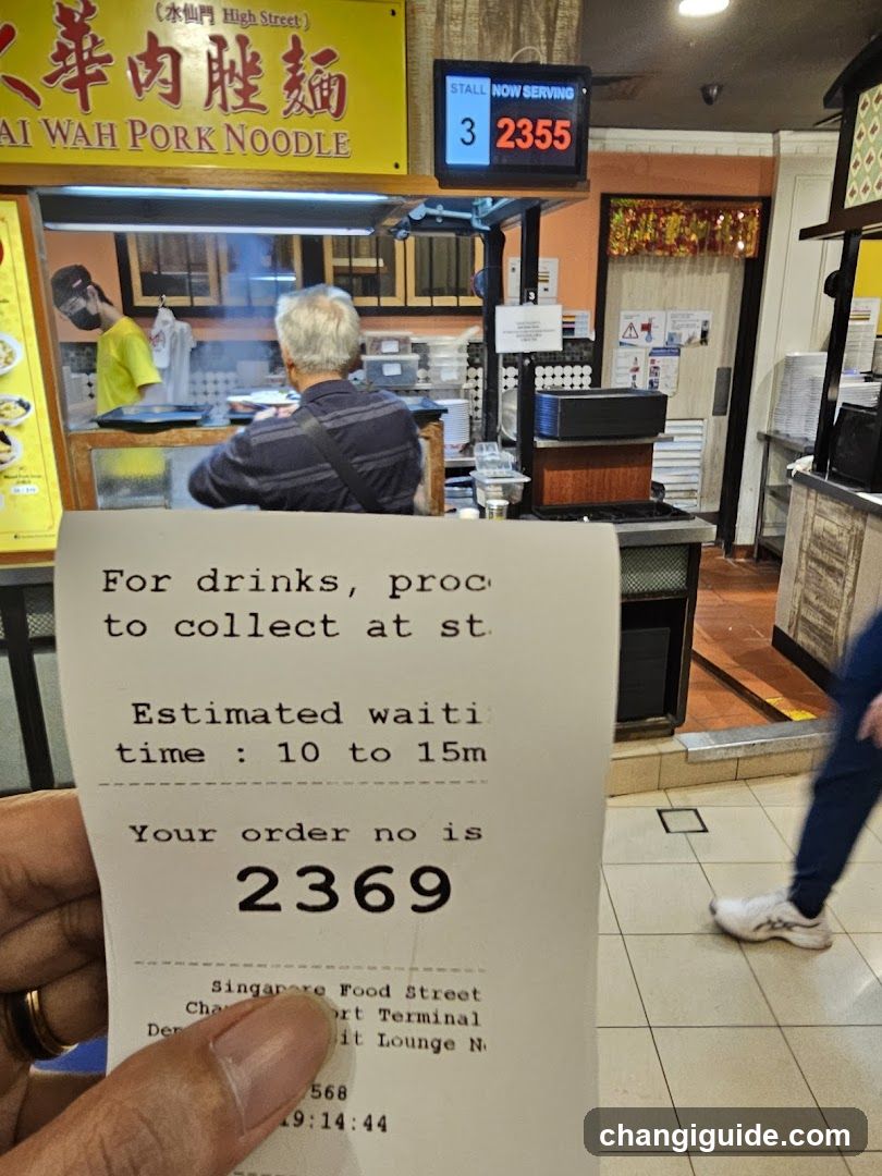 Order Ticket at Food Stall
