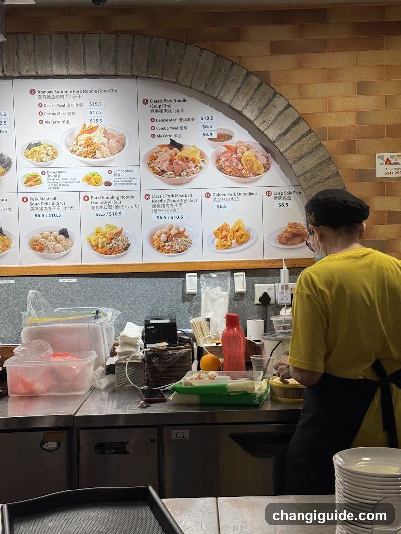 Restaurant Interior with Menu Board