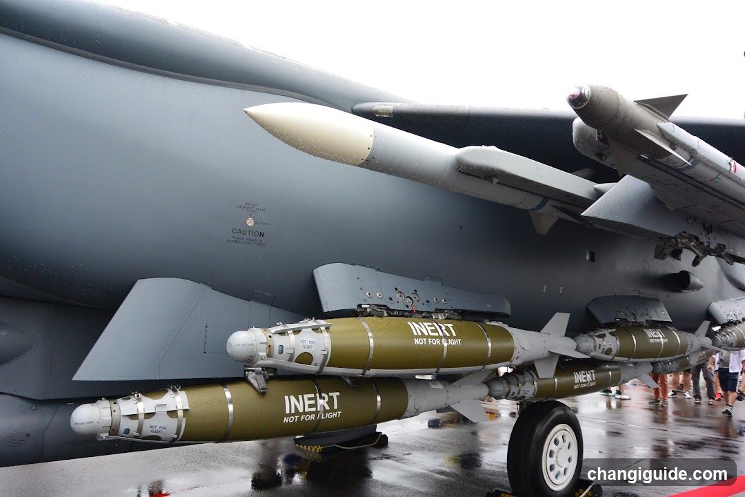 Military Aircraft with Missiles Displayed