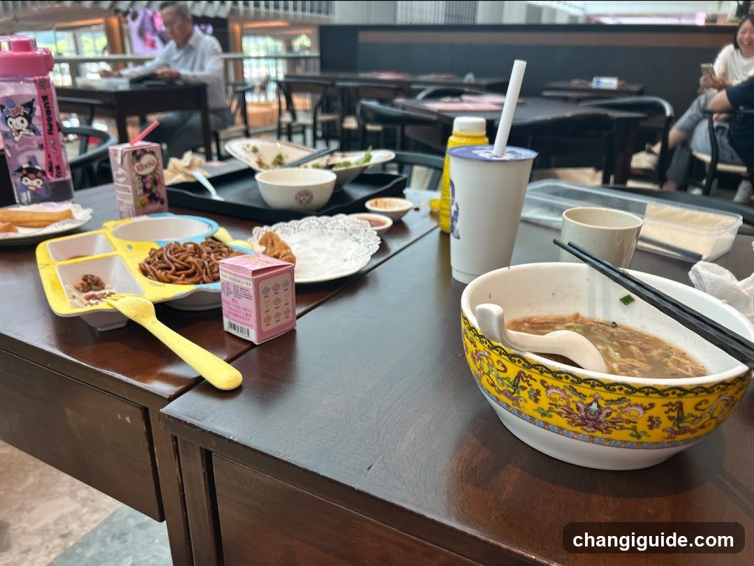 Dining Table with Food and Drinks