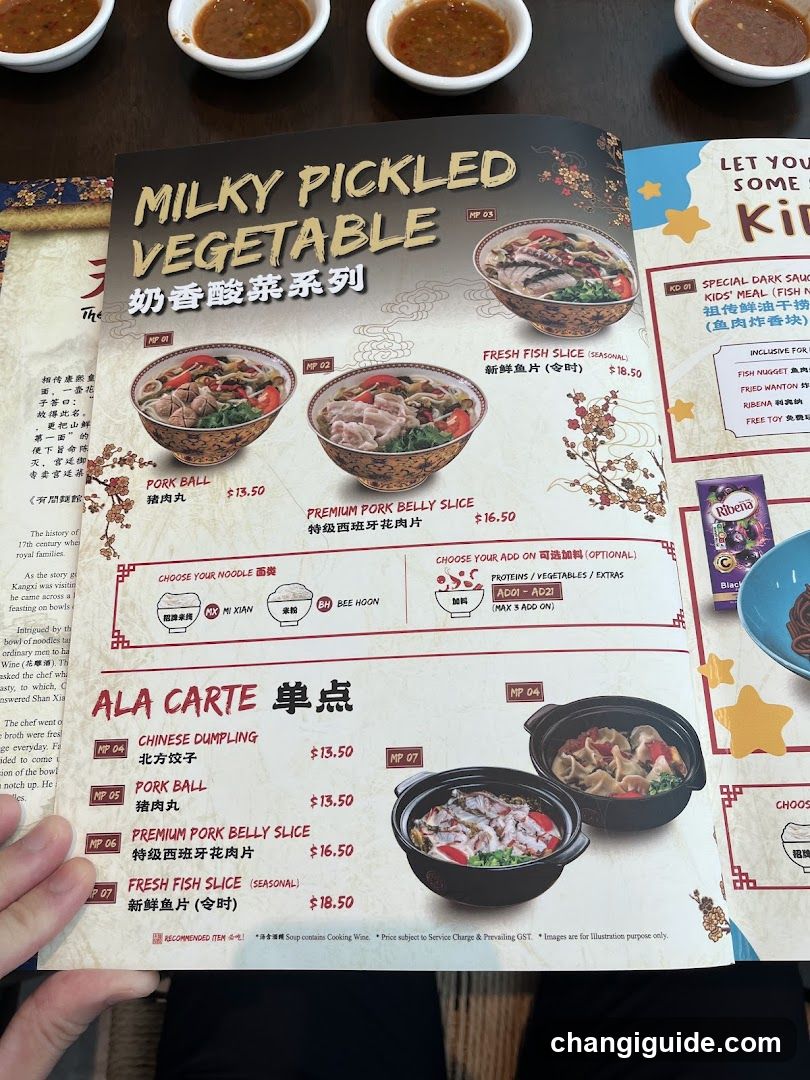 Milky Pickled Vegetable Menu Page