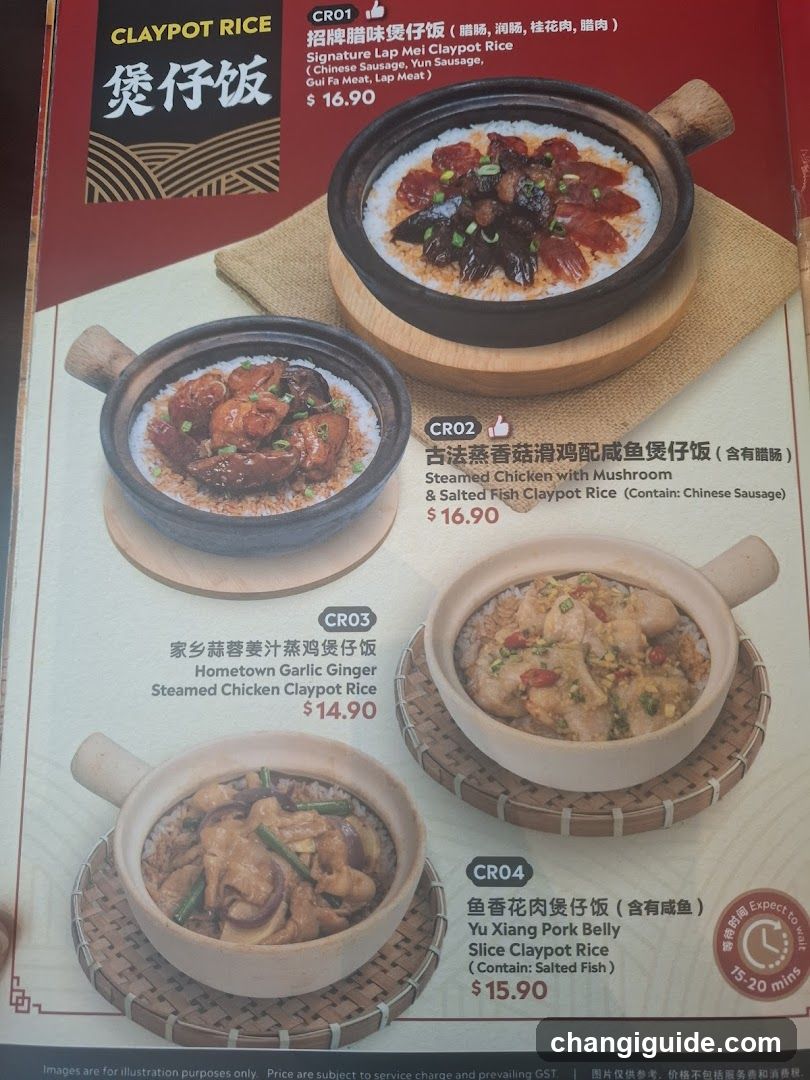 Claypot Rice Menu