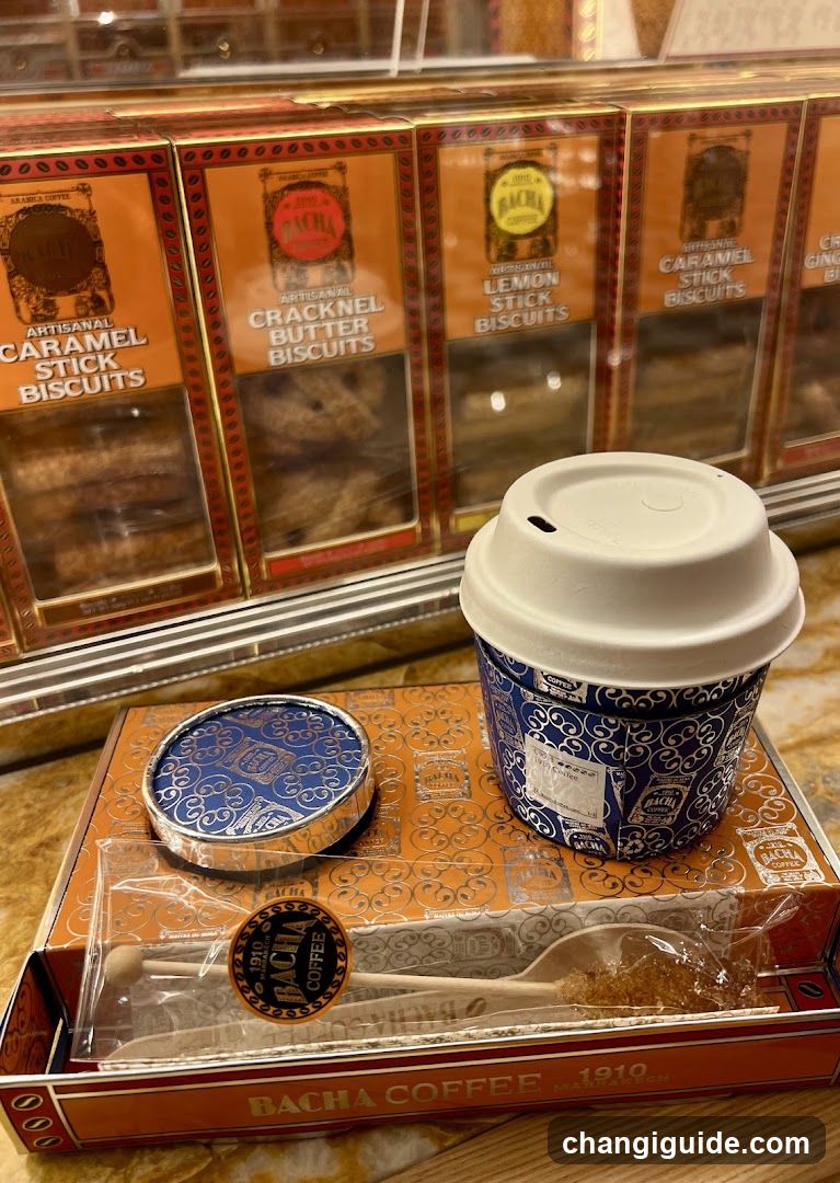 Bacha Coffee Biscuits and Coffee Cup