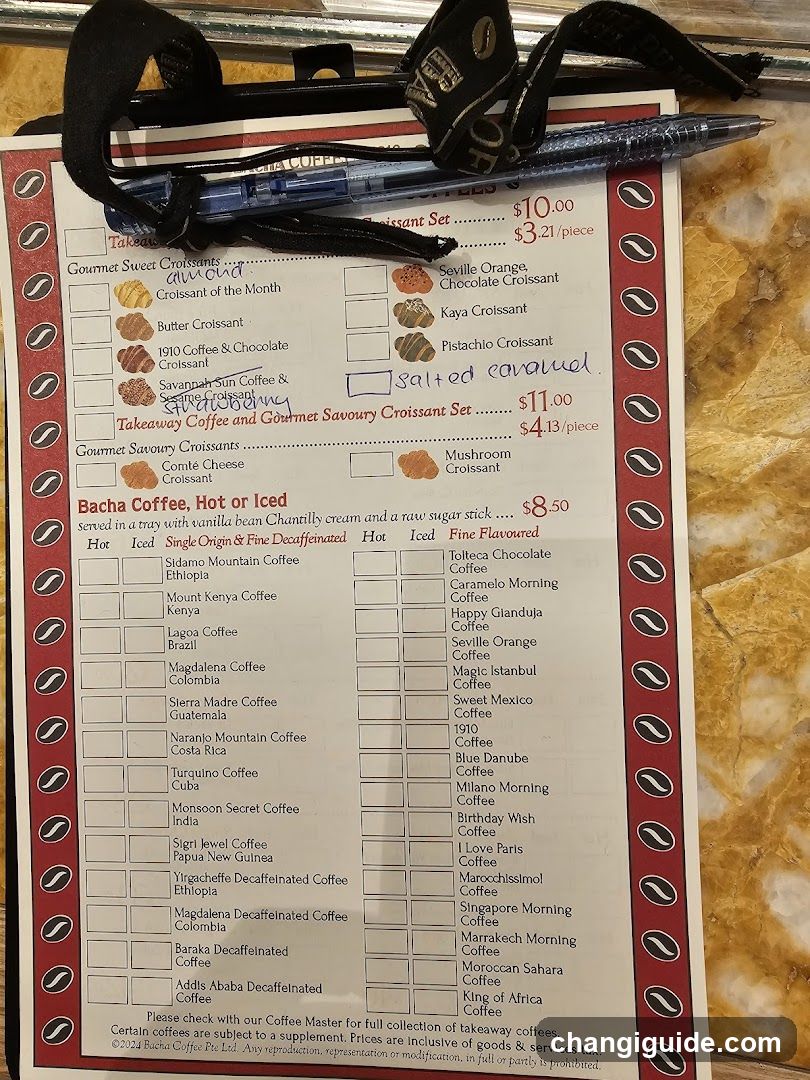 Bacha Coffee Menu