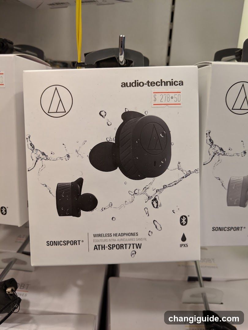Audio-Technica SonicSport Headphones Display