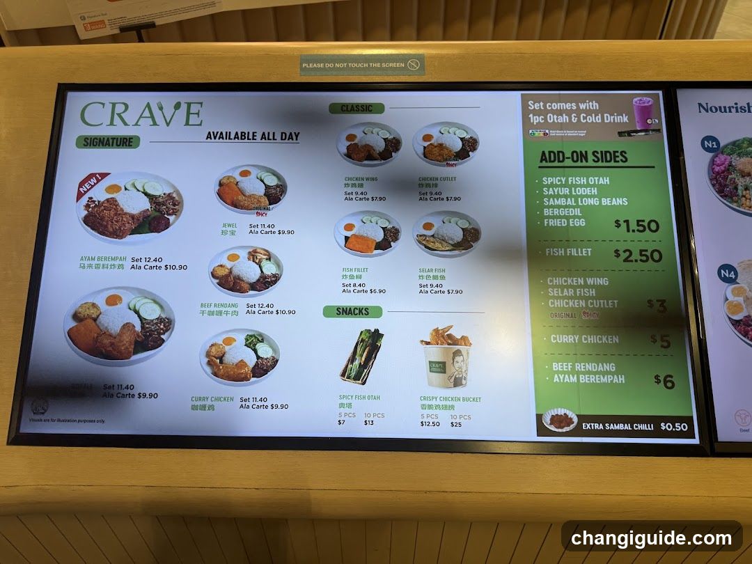 Crave Menu Board