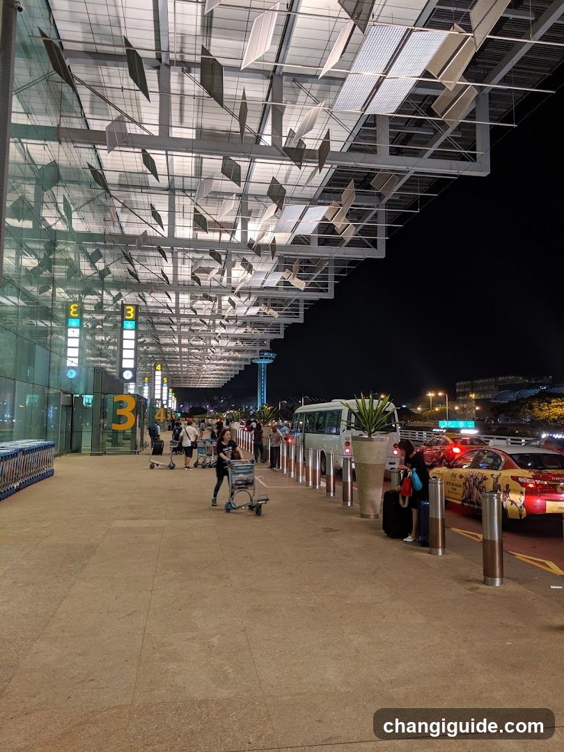 Airport Terminal Exterior at Night