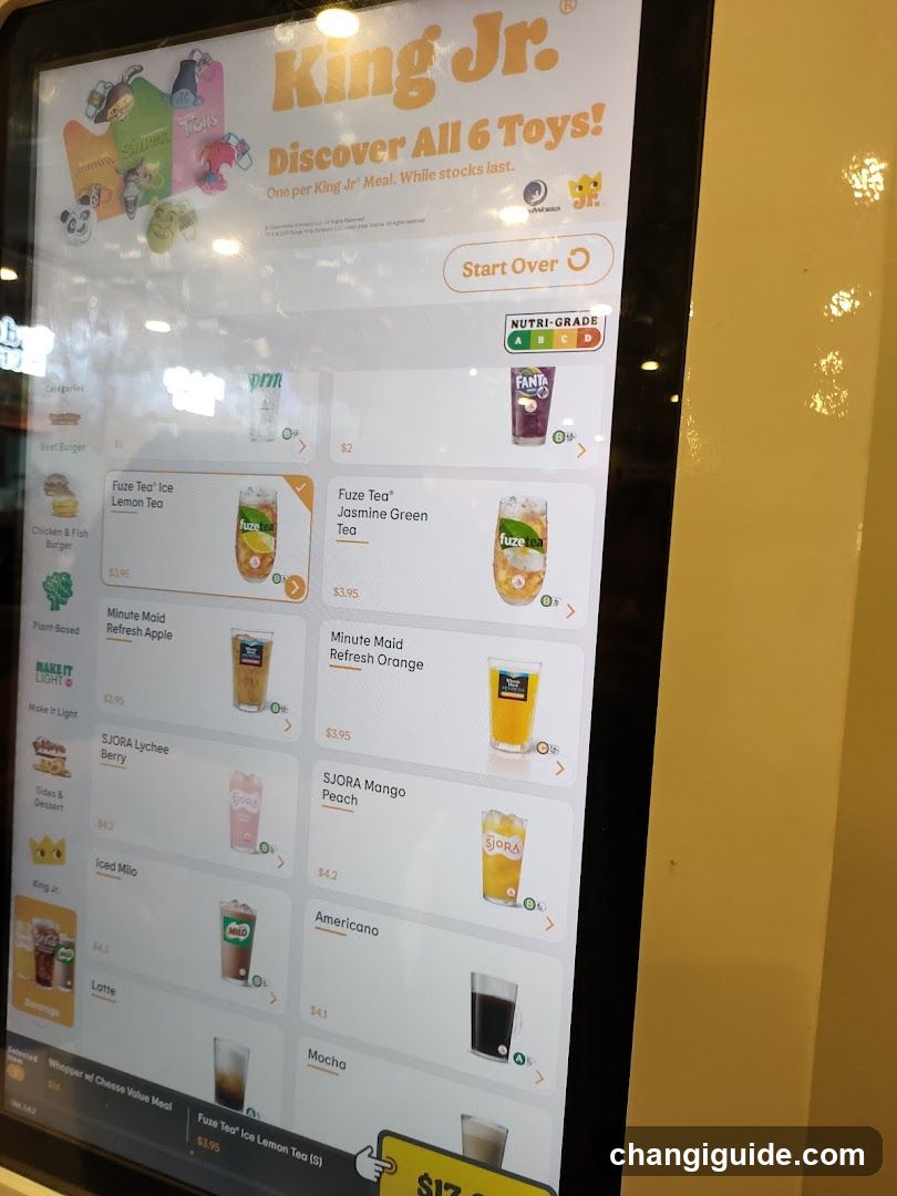 King Jr. Toy Meal Menu Board