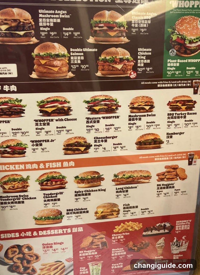 Burger King Menu Board