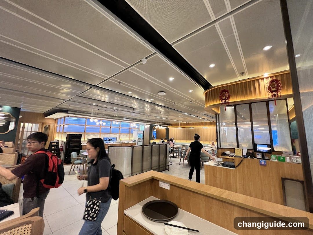 Restaurant Interior with Staff and Customers