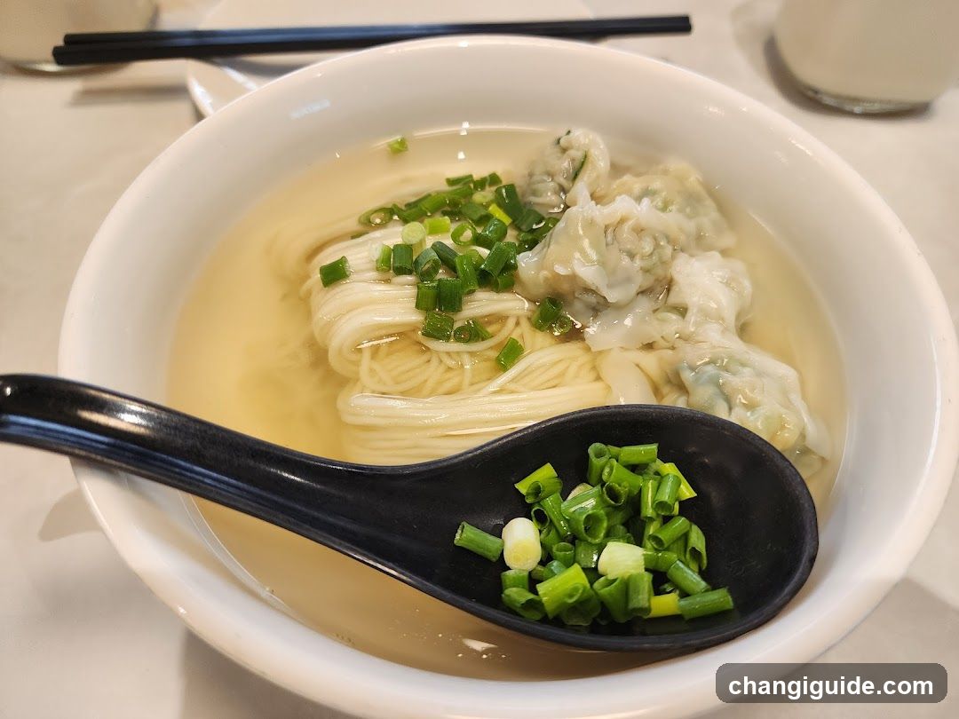 Wonton Noodle Soup with Green Onions