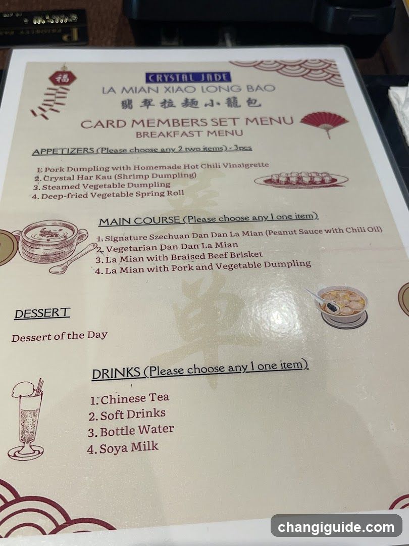 Crystal Jade La Mian Xiao Long Bao Breakfast Menu