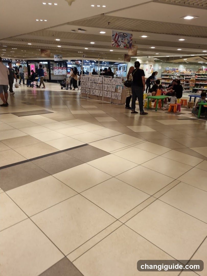 Shopping Mall Interior with Kids' Area