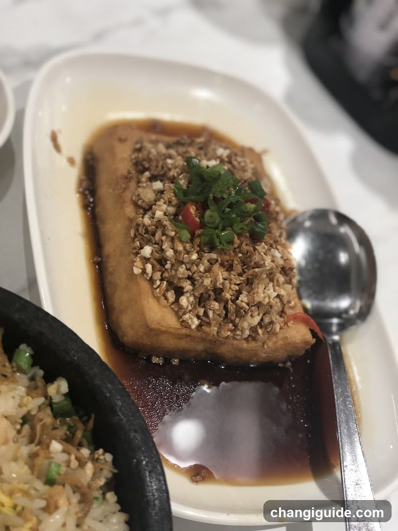 Steamed Tofu with Minced Garlic and Chili