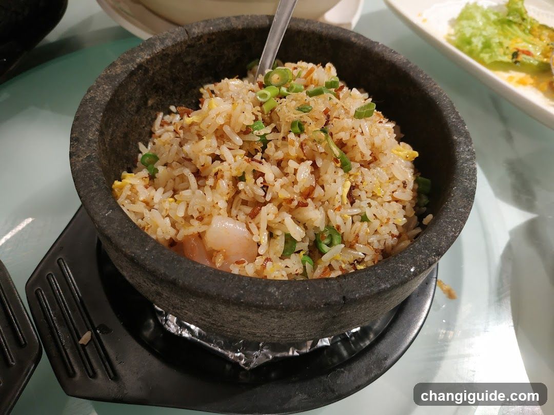 Stone Bowl Fried Rice with Shrimp and Scallions
