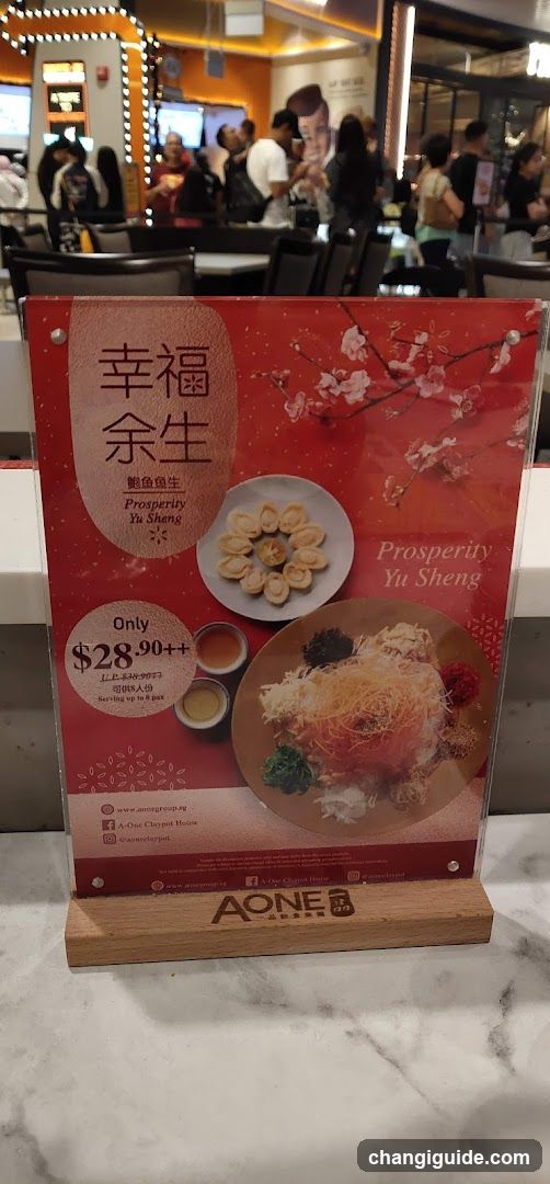 A ONE Chinese Restaurant - Prosperity Yu Sheng Signage