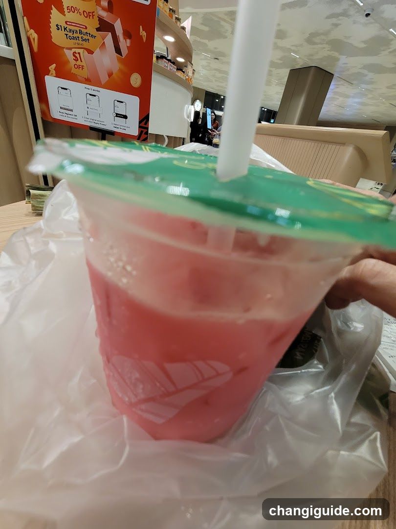 Pink Drink with Kaya Butter Toast Ad
