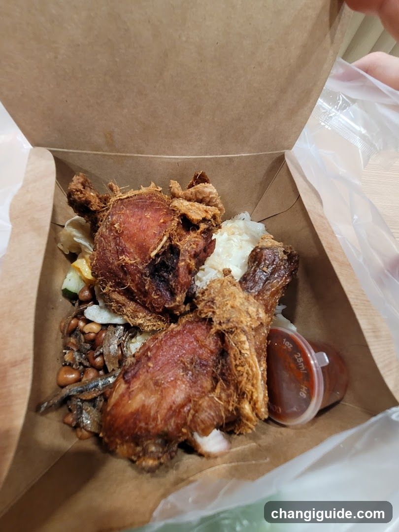 Fried Chicken Meal in Paper Box