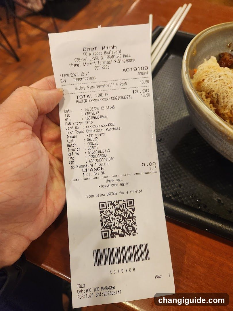 Receipt and Food Bowl