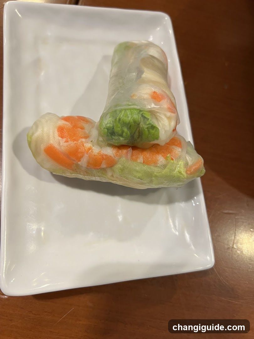 Spring Rolls on a Plate