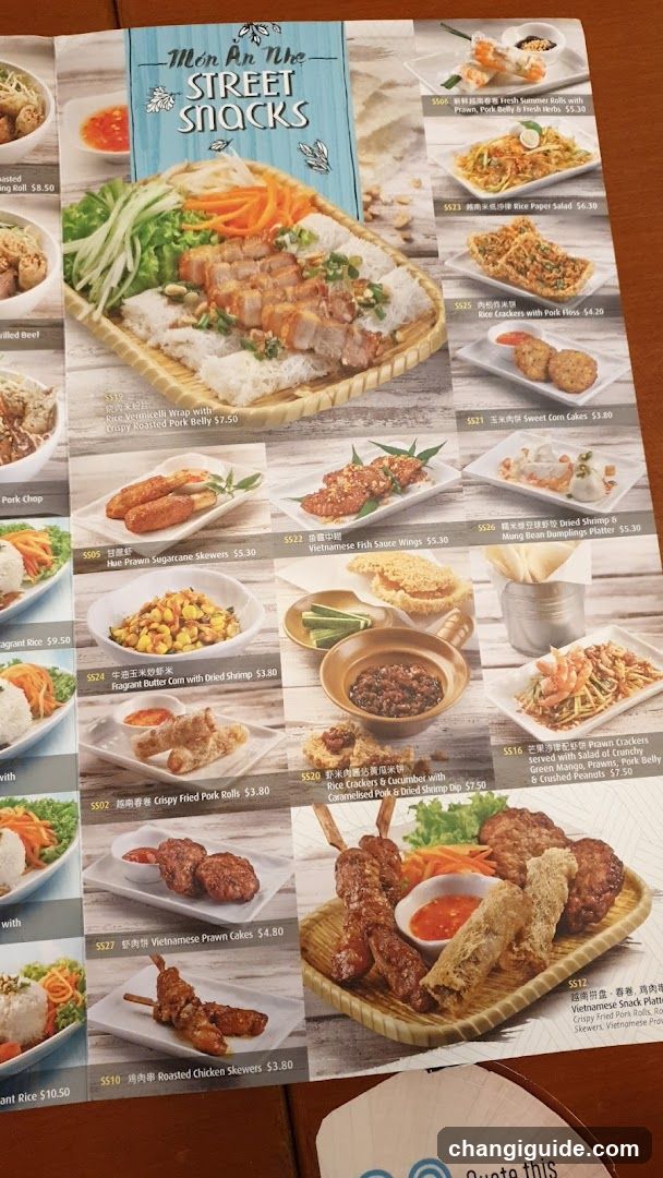 Street Snacks Menu