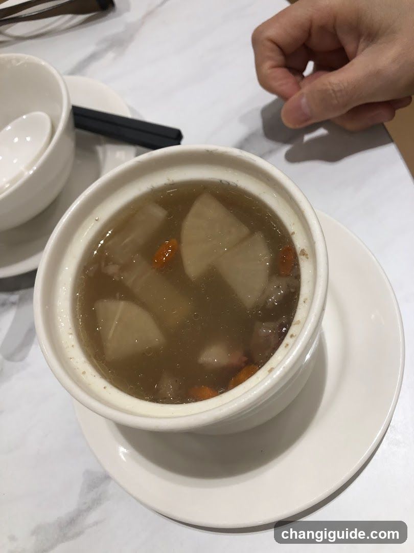 Soup Bowl with Diced Ingredients