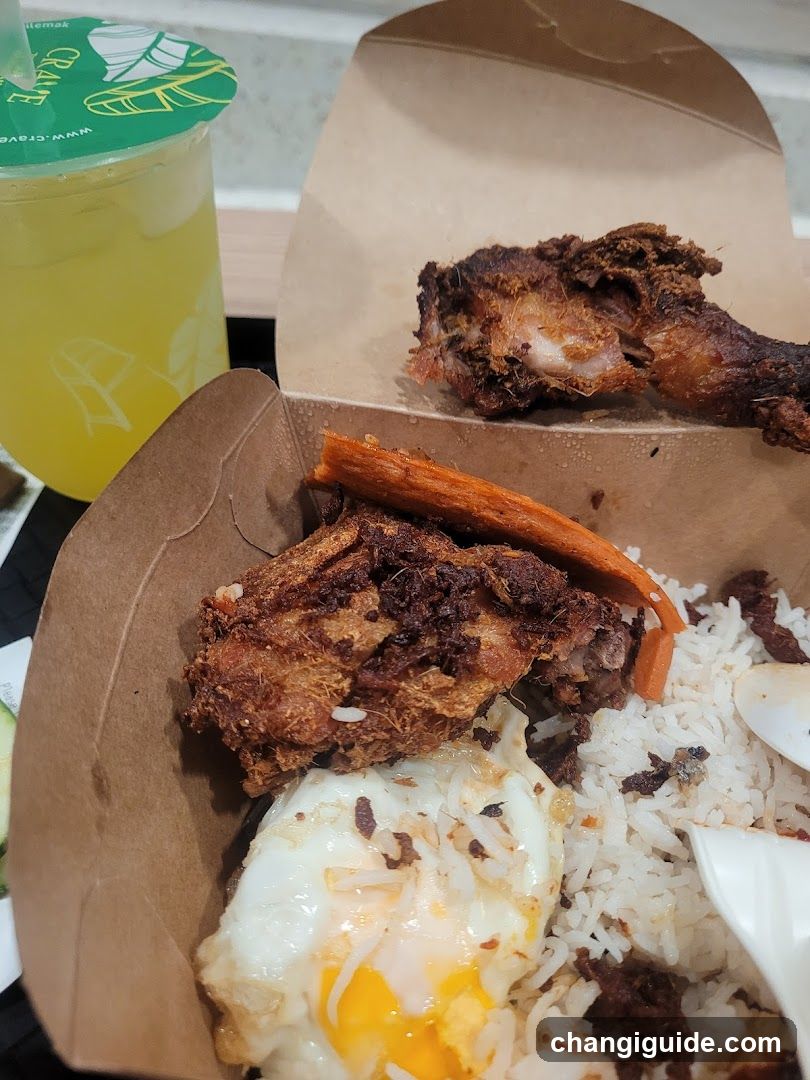 Fried Chicken Rice Bowl with Drink
