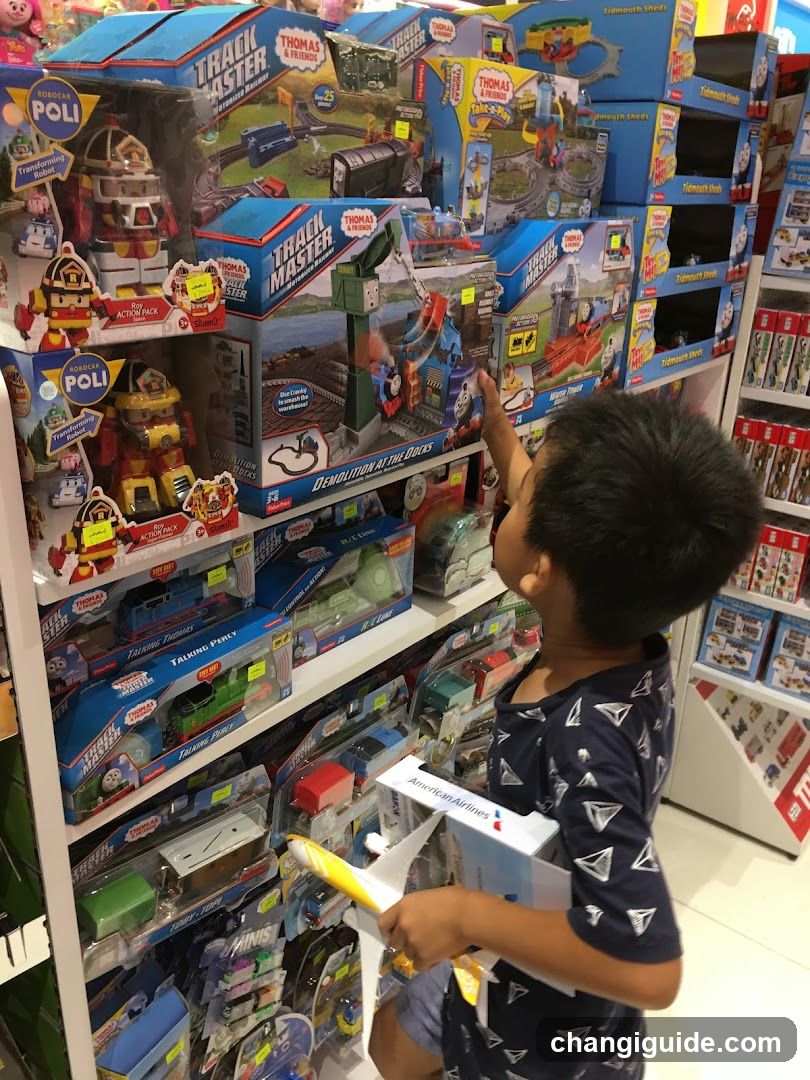 Child in Toy Store Aisle