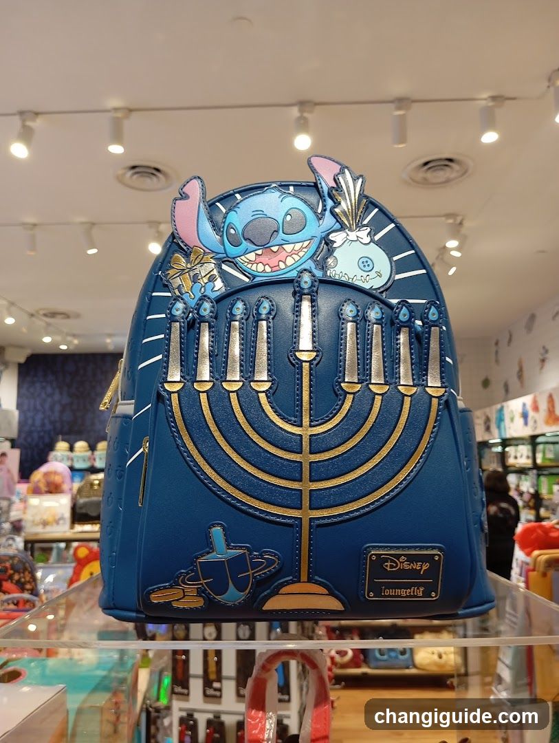 Stitch Menorah Backpack Display