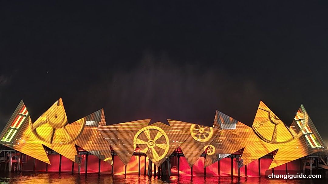 Night Projection Display on Pier Structure