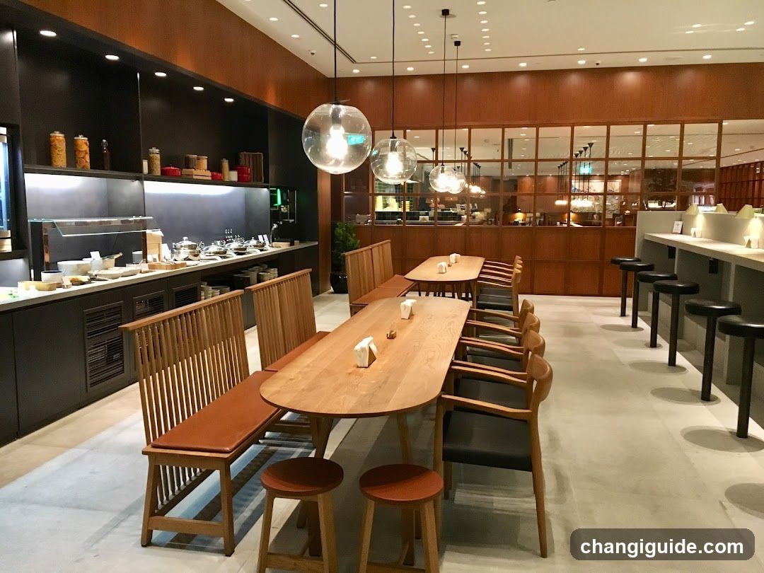 Modern Dining Area with Buffet and Seating