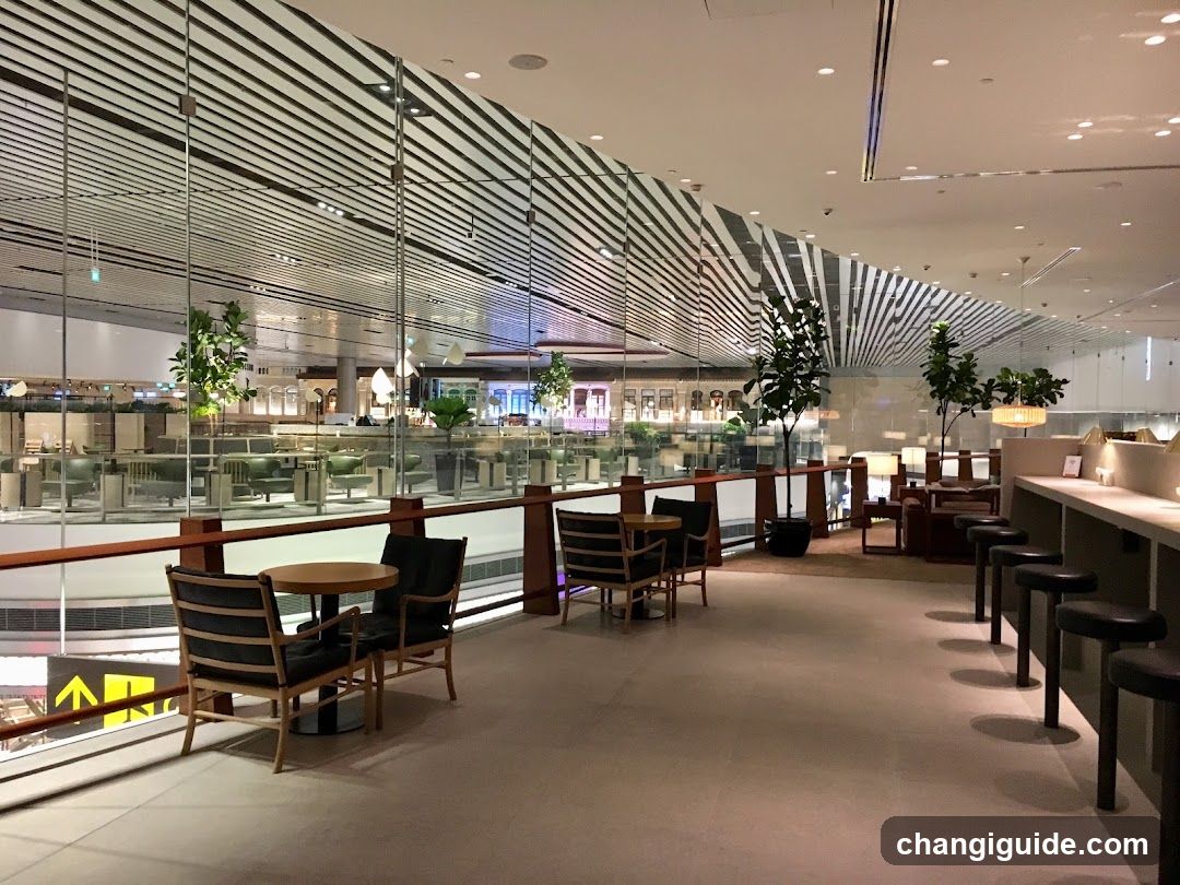 Modern Lounge Interior with Glass Facade