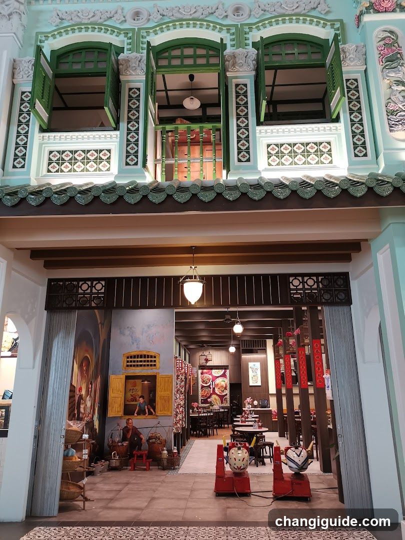Traditional Shop Interior with Decorative Facade