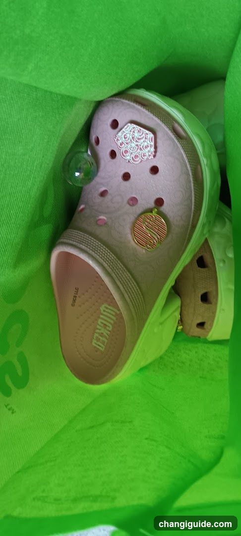 Crocs Shoes in Green Bag