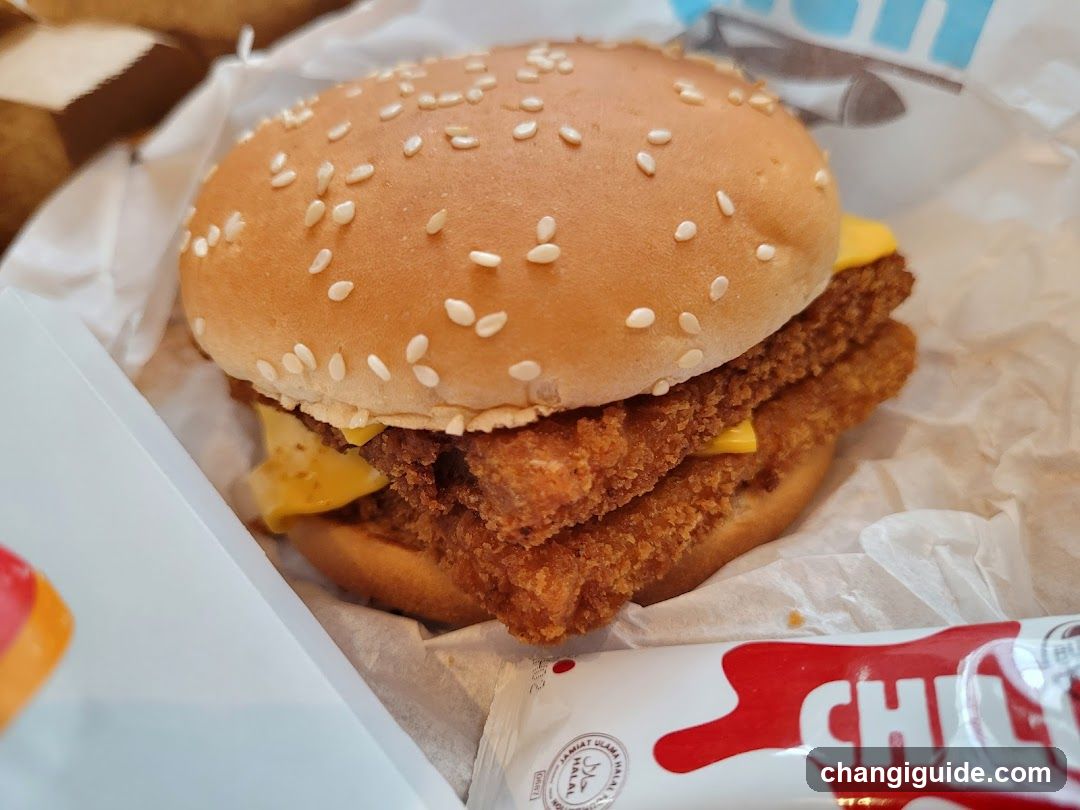 Crispy Chicken Burger with Cheese