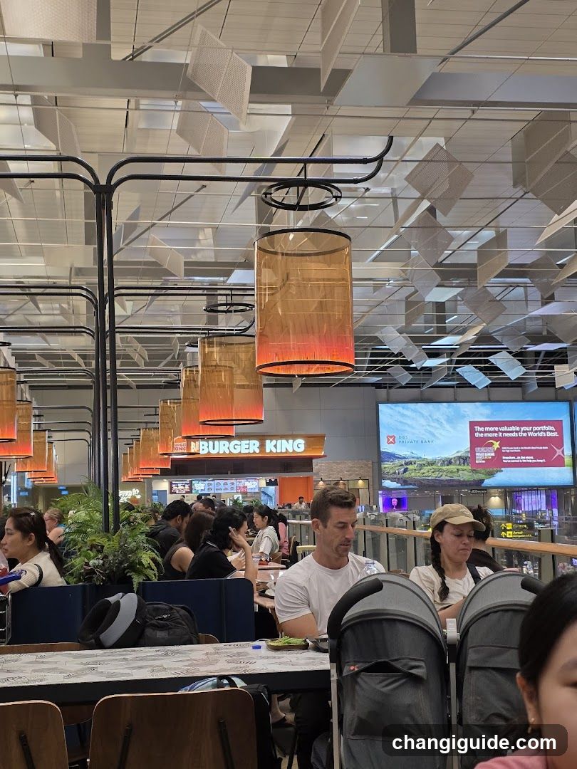 Food Court Interior with Burger King Signage