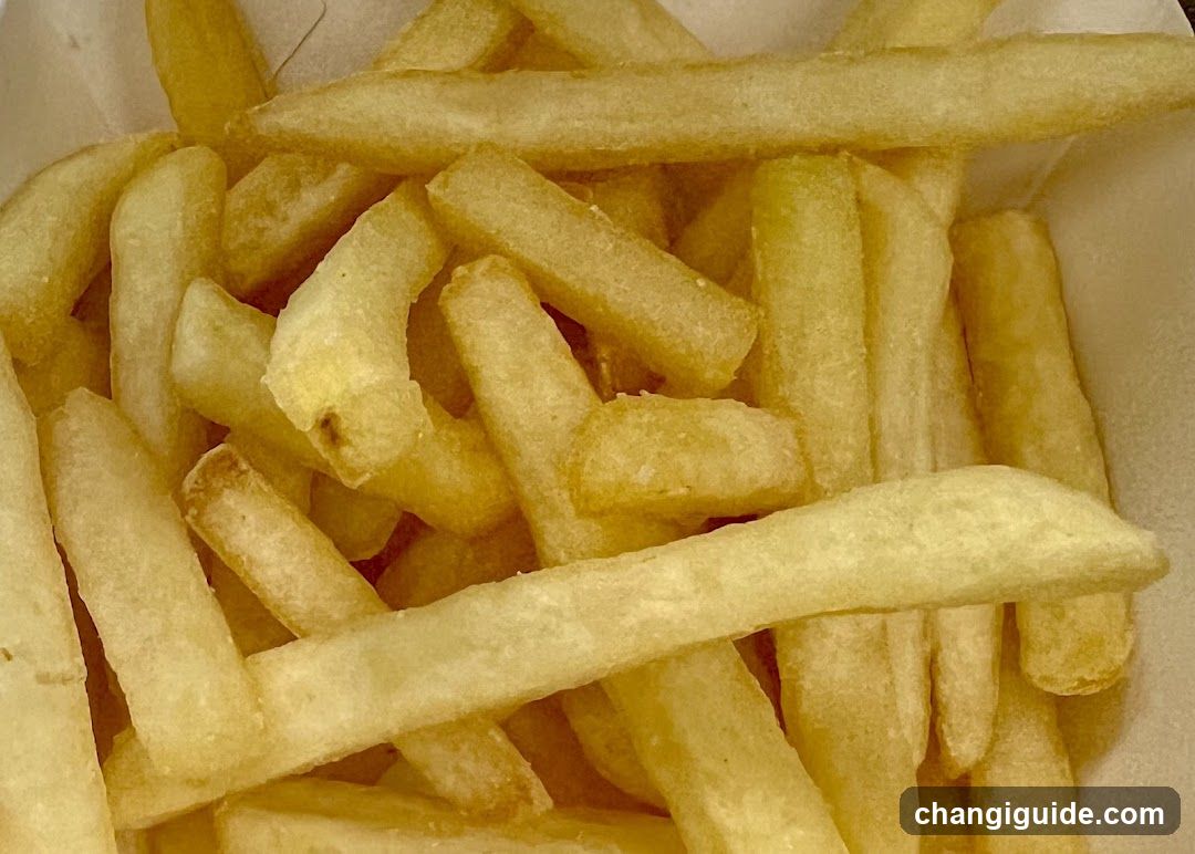 Fries in a container