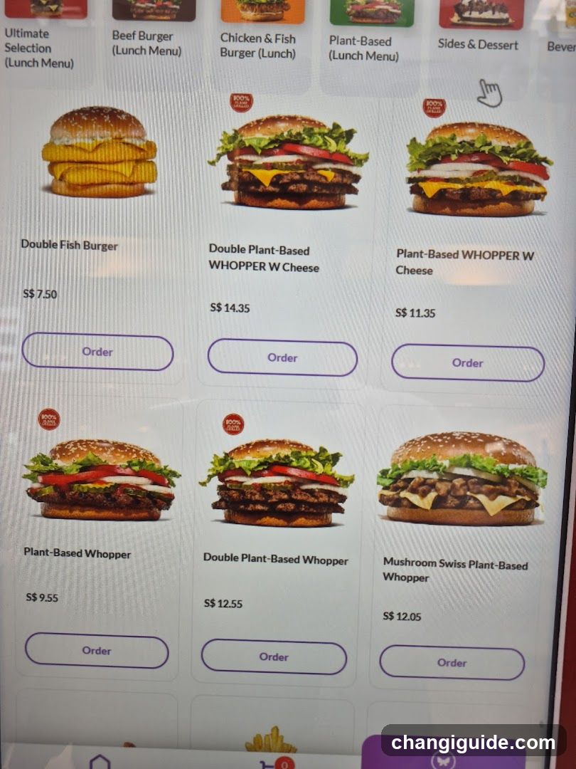 Burger Menu Display