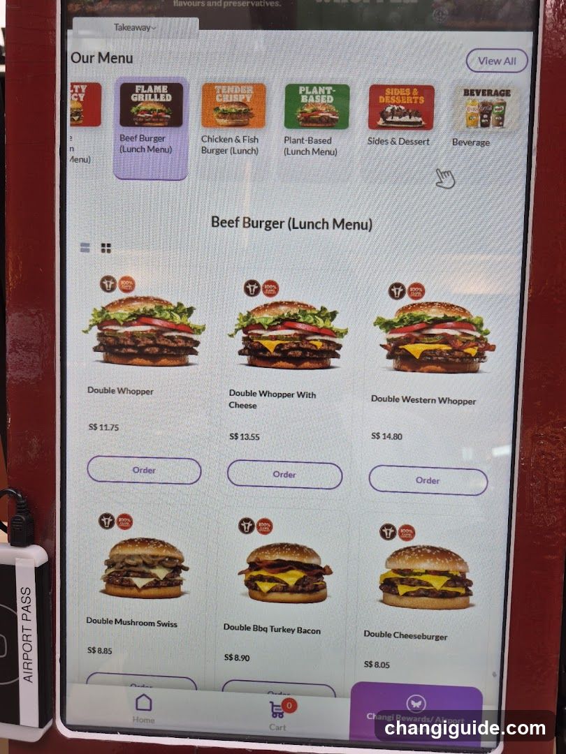 Burger Menu Display