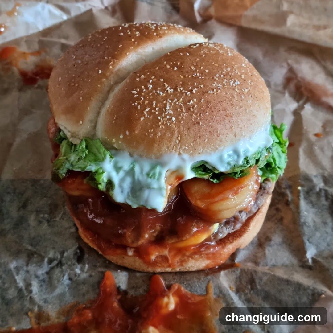 Burger with Sauce and Lettuce