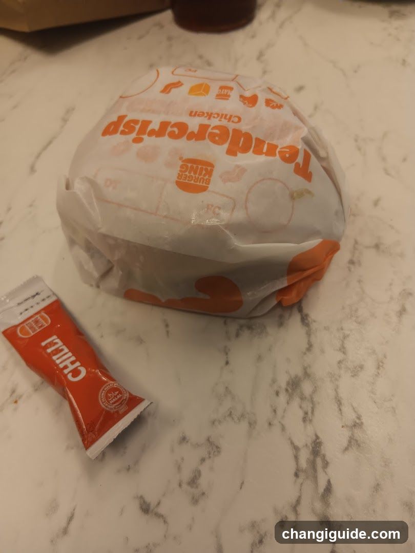 Burger and Chilli Sauce Packet
