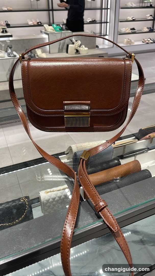 Brown Leather Handbag Display