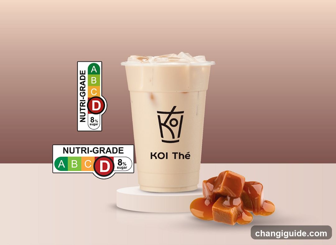 Koi Thé Iced Latte with Caramel