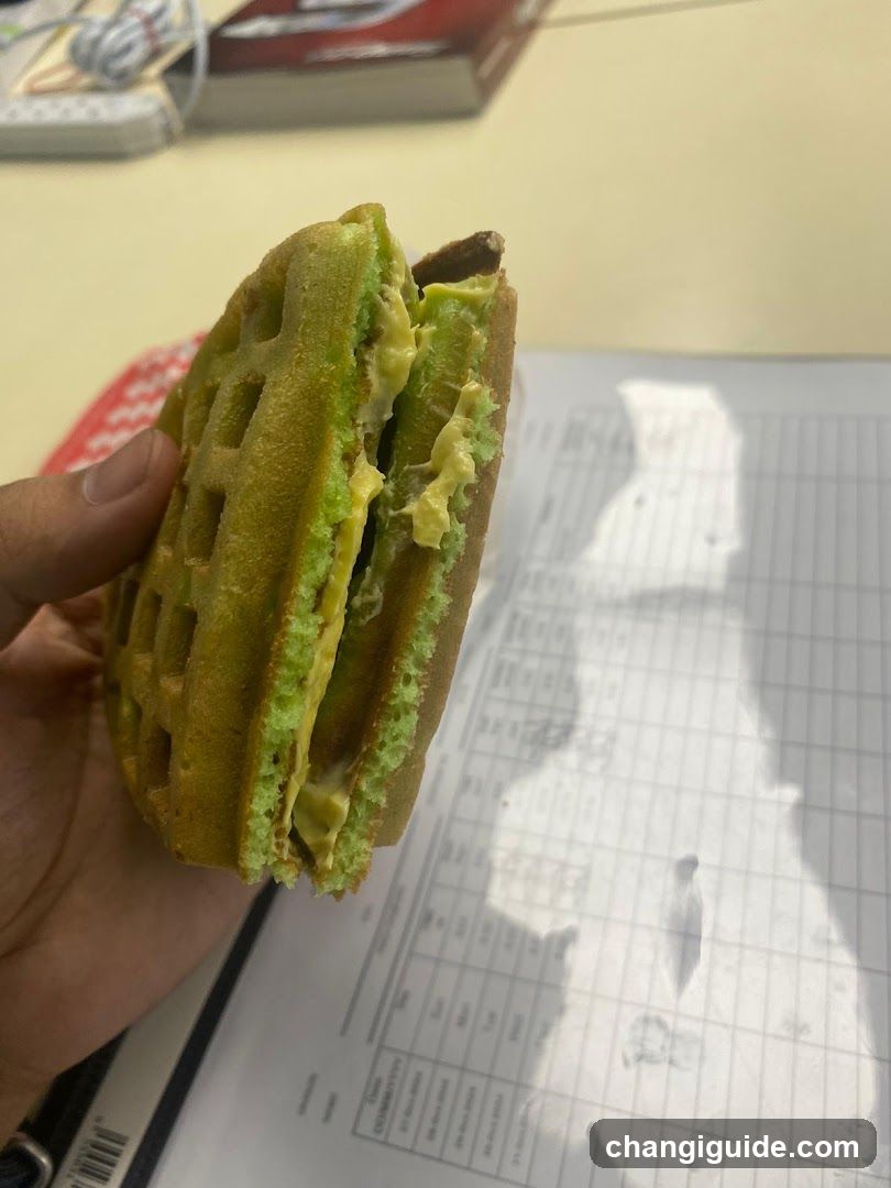 Waffle Sandwich with Avocado and Cheese